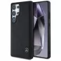 MERCEDES-BENZ Funda Mercedes Leather Curved Stitches para Samsung Galaxy S25 Ultra Negro