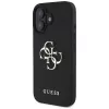Guess Funda Grained Big 4G Logo Small Classic Logo para iPhone 16 (Negro)