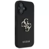 Guess Funda Grained Big 4G Logo Small Classic Logo para iPhone 16 (Negro)
