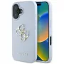 Guess Funda trasera Grained Big 4G Logo Small Classic Logo para Apple iPhone 16 - Azul