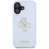 Guess Funda trasera Grained Big 4G Logo Small Classic Logo para Apple iPhone 16 - Azul