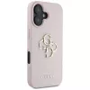 Guess Funda trasera Grained Big 4G Logo Small Classic Logo para Apple iPhone 16 - Rosa