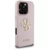Guess Funda trasera Grained Big 4G Logo Small Classic Logo para Apple iPhone 16 Pro (Rosa)