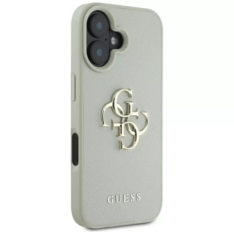 Guess Funda trasera Grained Big 4G Logo Small Classic para iPhone 16 - Verde
