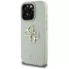 Guess Funda trasera Grained Big 4G Logo Small Classic Logo para Apple iPhone 16 Pro - Verde