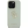 Guess Funda trasera Grained Big 4G Logo Small Classic Logo para Apple iPhone 16 Pro Max - Verde