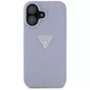 Guess Funda Hot Stamp 4G Pattern Triangle Metal Logo para iPhone 16 (Morado)