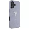 Guess Funda Hot Stamp 4G Pattern Triangle Metal Logo para iPhone 16 (Morado)
