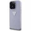 Guess Funda Hot Stamp 4G Pattern Triangle Metal Logo para iPhone 16 Pro Max (Morado)