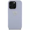 Guess Funda Hot Stamp 4G Pattern Triangle Metal Logo para iPhone 16 Pro Max (Morado)