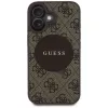 Guess Funda MagSafe 4G Circle Classic Logo para iPhone 16, Marrón
