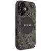Guess Funda MagSafe 4G Circle Classic Logo para iPhone 16, Marrón