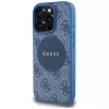Guess 4G Circle Classic Logo funda MagSafe para iPhone 16 Pro Max, azul