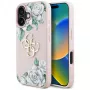 Guess Grained Roses Big 4G Logo funda para Apple iPhone 16 - rosa