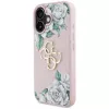 Guess Grained Roses Big 4G Logo funda para Apple iPhone 16 - rosa