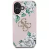 Guess Grained Roses Big 4G Logo funda para Apple iPhone 16 - rosa