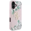 Guess Grained Roses Big 4G Logo funda para Apple iPhone 16 - rosa