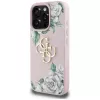 Guess Grained Roses Big 4G Logo funda para Apple iPhone 16 Pro, rosa