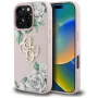 Guess Grained Roses Big 4G Logo funda para iPhone 16 Pro Max - rosa