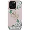 Guess Grained Roses Big 4G Logo funda para iPhone 16 Pro Max - rosa