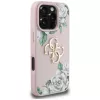 Guess Grained Roses Big 4G Logo funda para iPhone 16 Pro Max - rosa