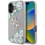 Guess Grained Roses Big 4G Logo funda para Apple iPhone 16 - lila
