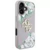 Guess Grained Roses Big 4G Logo funda para Apple iPhone 16 - lila