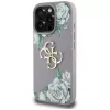 Guess Grained Roses Big 4G Logo funda para Apple iPhone 16 Pro Max - lila