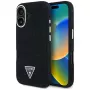 Guess Denim Triangle Logo funda MagSafe para iPhone 16 negro