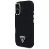 Guess Denim Triangle Logo funda MagSafe para iPhone 16 negro