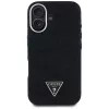 Guess Denim Triangle Logo funda MagSafe para iPhone 16 negro