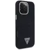 Guess Denim Triangle Logo funda MagSafe para Apple iPhone 16 Pro, negro