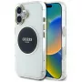 Guess IML Metal Colored Circle Classic Logo funda MagSafe para iPhone 16 (negro)