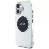 Guess IML Metal Colored Circle Classic Logo funda MagSafe para iPhone 16 (negro)