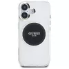 Guess IML Metal Colored Circle Classic Logo funda MagSafe para iPhone 16 (negro)