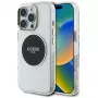 Guess IML Metal Colored Circle Classic Logo funda MagSafe para iPhone 16 Pro (negro)