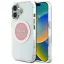 Guess IML Metal Colored Circle Classic Logo funda MagSafe para iPhone 16 (rosa)