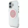 Guess IML Metal Colored Circle Classic Logo funda MagSafe para iPhone 16 (rosa)