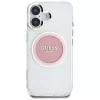 Guess IML Metal Colored Circle Classic Logo funda MagSafe para iPhone 16 (rosa)