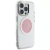 Guess IML Metal Colored Circle Classic Logo funda MagSafe para iPhone 16 Pro (rosa)