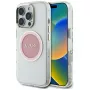 Guess IML Metal Colored Circle Classic Logo funda MagSafe para iPhone 16 Pro Max (rosa)