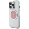 Guess IML Metal Colored Circle Classic Logo funda MagSafe para iPhone 16 Pro Max (rosa)