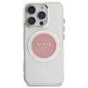 Guess IML Metal Colored Circle Classic Logo funda MagSafe para iPhone 16 Pro Max (rosa)