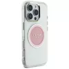 Guess IML Metal Colored Circle Classic Logo funda MagSafe para iPhone 16 Pro Max (rosa)