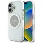 Guess IML Metal Colored Circle Classic Logo funda MagSafe para iPhone 16 (gris)