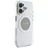 Guess IML Metal Colored Circle Classic Logo funda MagSafe para iPhone 16 (gris)