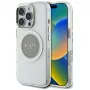 Guess IML Metal Colored Circle Classic Logo funda MagSafe para iPhone 16 Pro Max (gris)