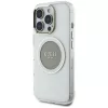 Guess IML Metal Colored Circle Classic Logo funda MagSafe para iPhone 16 Pro Max (gris)