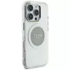 Guess IML Metal Colored Circle Classic Logo funda MagSafe para iPhone 16 Pro Max (gris)