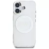 Guess IML Metal Colored Circle Classic Logo funda MagSafe para iPhone 16 (blanco)